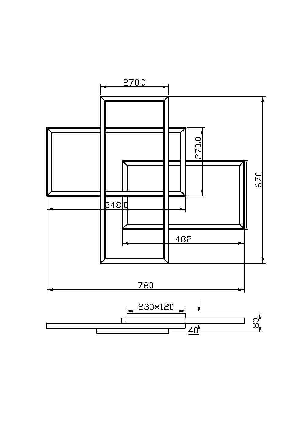 Потолочная люстра Maytoni Line MOD016CL-L80BK