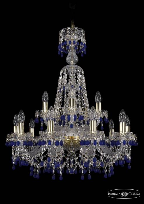 Подвесная хрустальная люстра 1410 Bohemia 1410/10+5/240/XL-80 G V3001