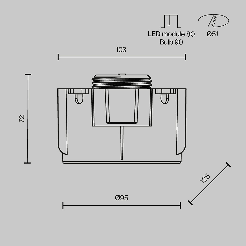 Встраиваемый светильник Maytoni Intro 2.0 DL136-GU10-W