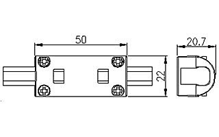 Прямой 2-х контактный соединитель для гибкого неона Arlight 022704
