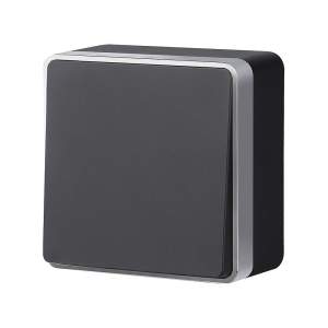 Выключатель Werkel W5010034/ Выключатель одноклавишный Gallant (черный с серебром)