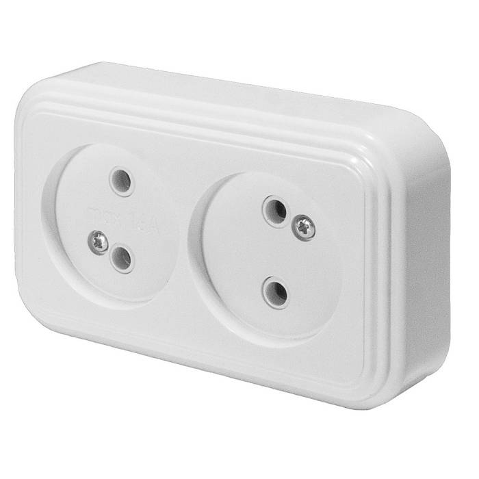 Розетка 2-местная б/з Stekker 39693
