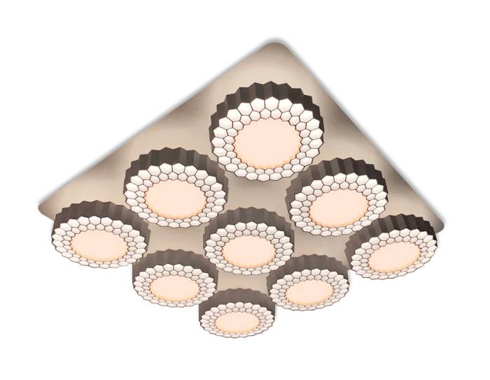 Потолочный светодиодный светильник Ambrella Orbital Hi-Tech FH14/9 WH 288W D750*750