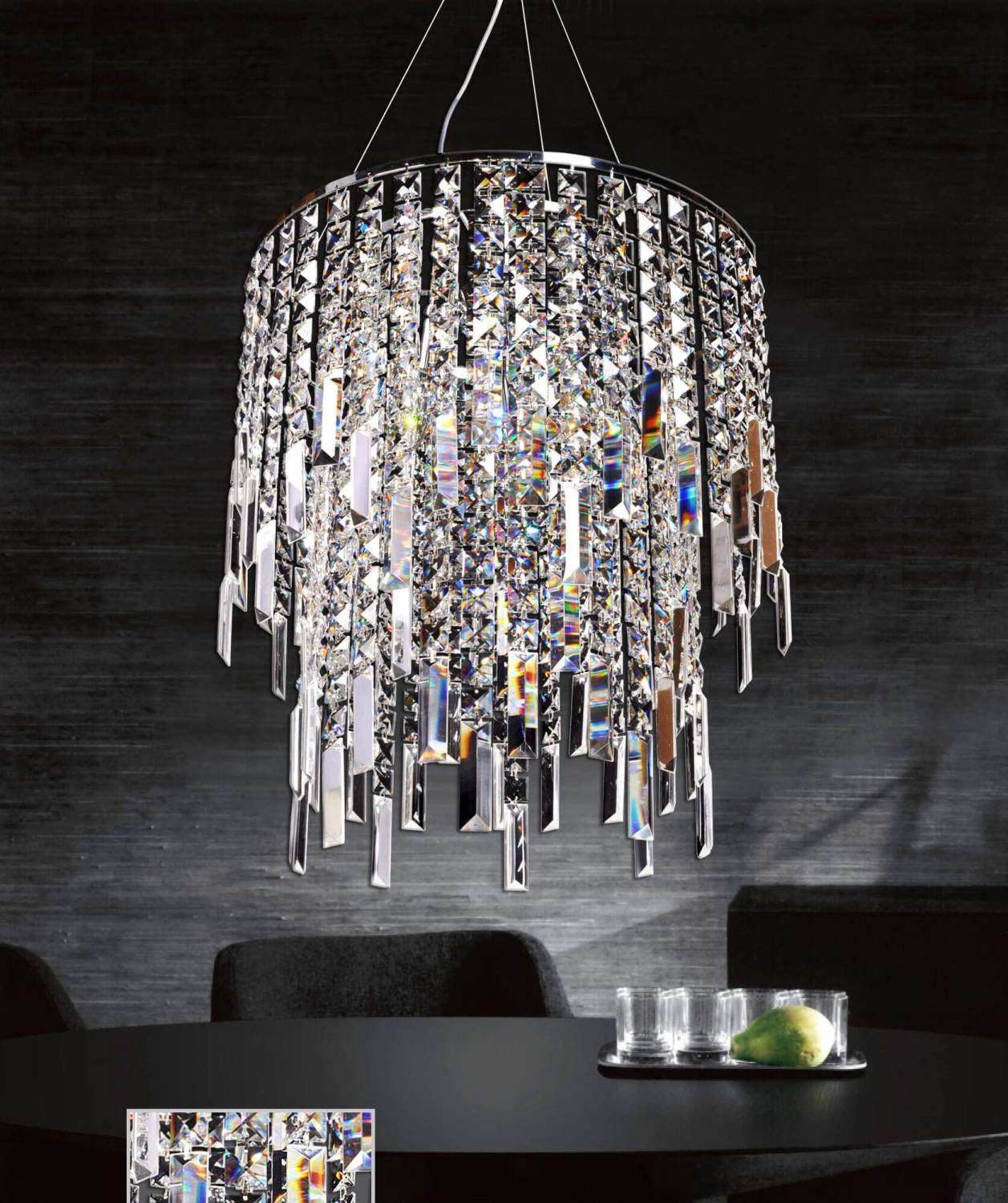 Подвесная хрустальная люстра Zucchero Lumina Deco LDP 2159-450 CHR