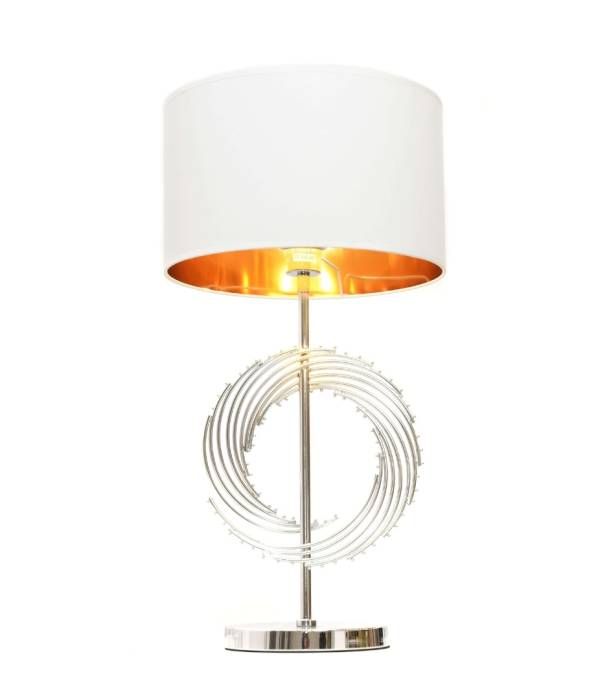Настольная лампа Lumina Deco Fabi LDT 5531 CHR+WT Настольная лампа Lumina Deco Fabi LDT 5531 CHR+WT