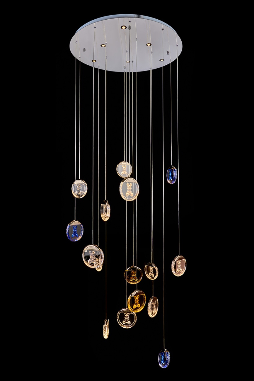 Люстра каскадная LEON Mickey LE7714/16 Black Chrome