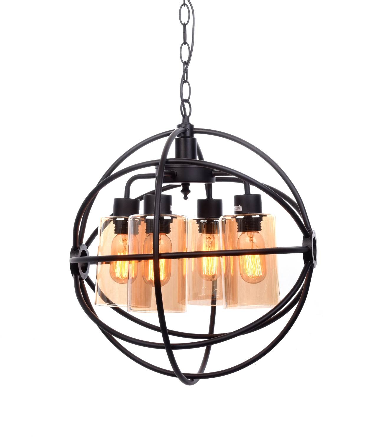 Подвесная люстра Lumina Deco Stradi LDP 11509-4 BK