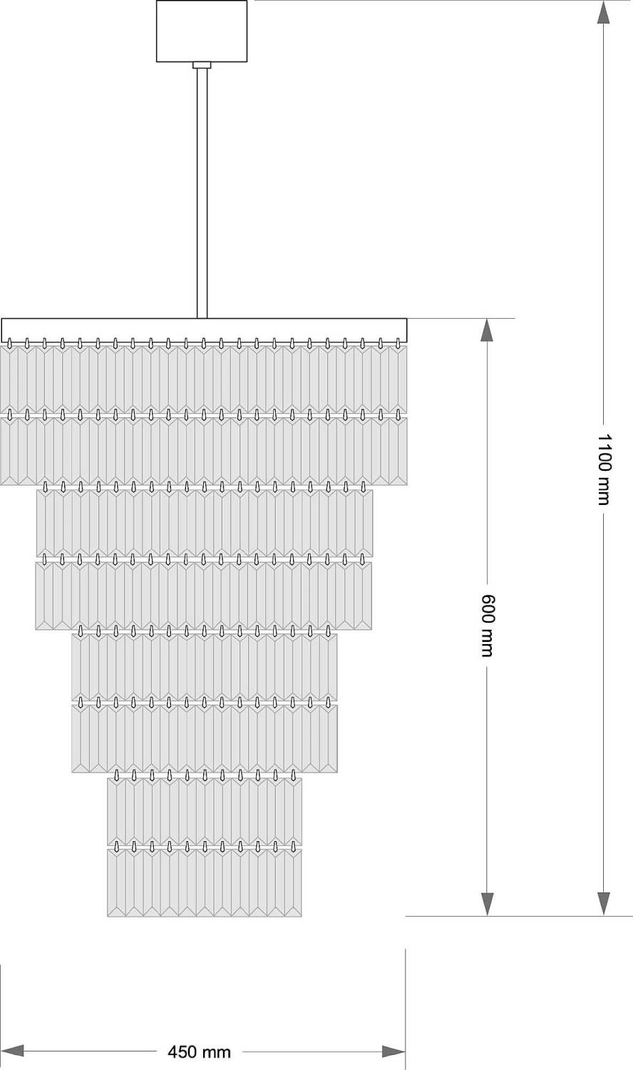 Люстра каскадная Kutek Ellini ELL-ZW-10(N)450/II
