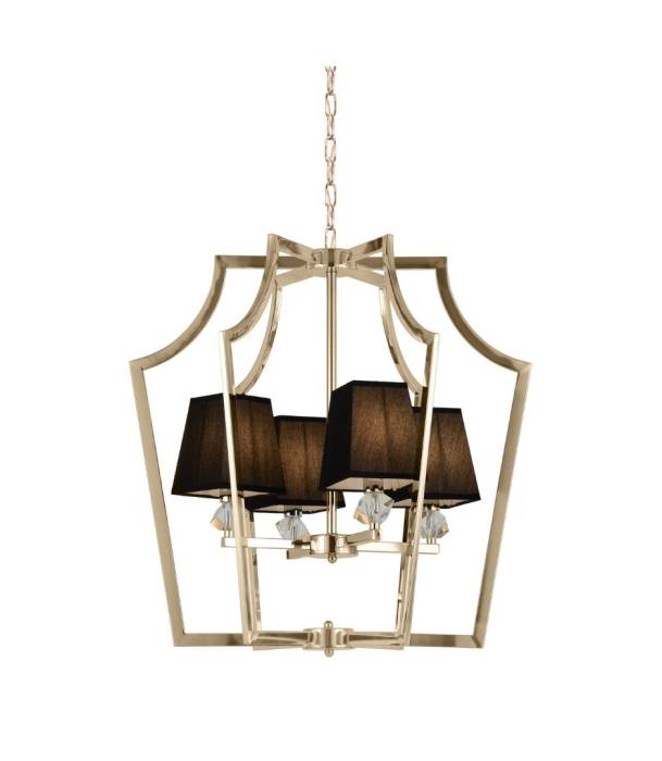 Подвесная люстра Lumina Deco LDP 1249-4 GD+BK