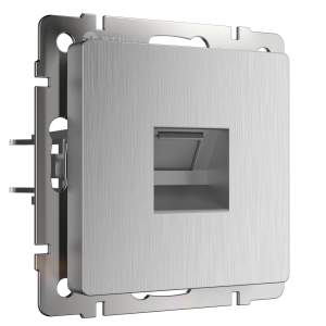 Розетка Werkel W1181009/ Розетка Ethernet RJ-45 (cеребряный рифленый)