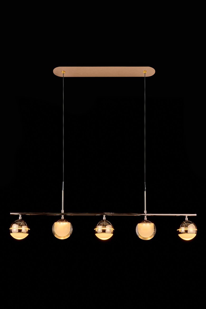 Светильник подвесной LEON Lilith LE7709/5L Black Chrome/Gold