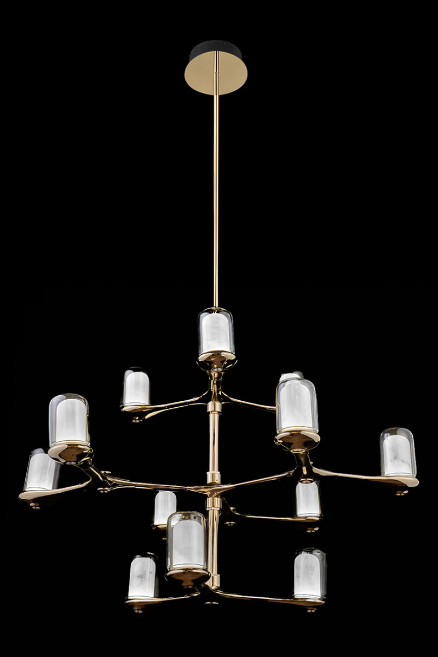 Люстра на штанге LEON Barbara LE7908/3+6+3 Gold