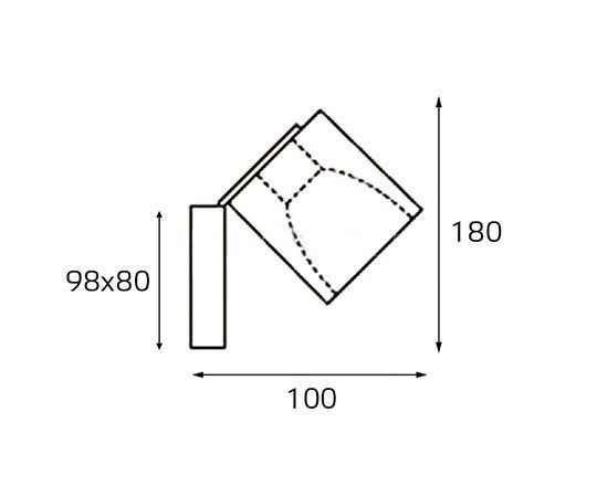 Светильник спот Italline KOR MRC MRC0821W-1 black