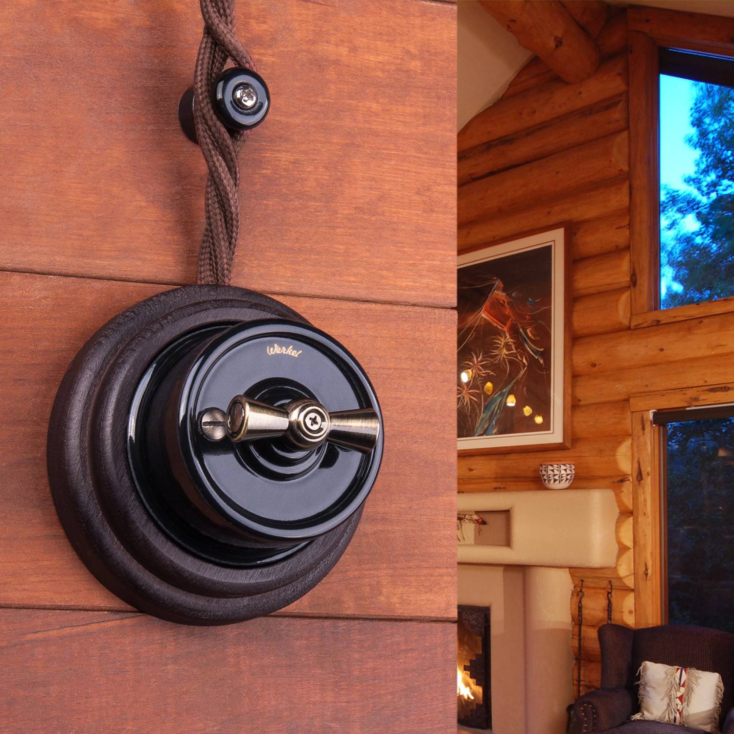 Ретро кабель Werkel W6452514/ Ретро кабель витой 2х1,5 (коричневый)