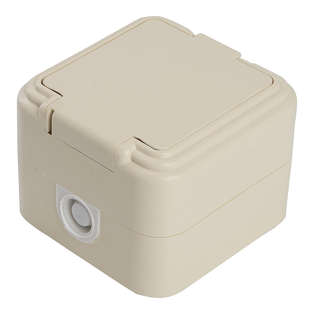 Розетка 1-местная с/з, с крышкой Stekker Брест 49058