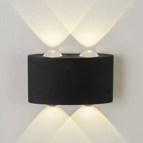 Уличный настенный светильник AM Group Am307 AM307-4X1 W BK 4000K