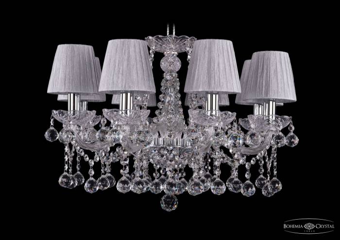 Подвесная хрустальная люстра 1413 Bohemia 1413/8/200 Ni Balls SH6