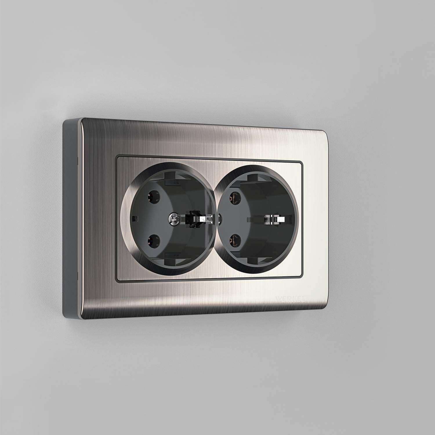 Рамка Werkel W0081602/ Рамка для двойной розетки Metallic (глянцевый никель)