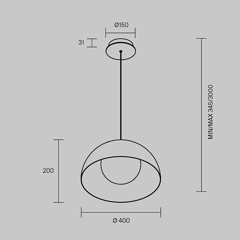 Светильник подвесной Maytoni Batten MOD472PL-L20B3K