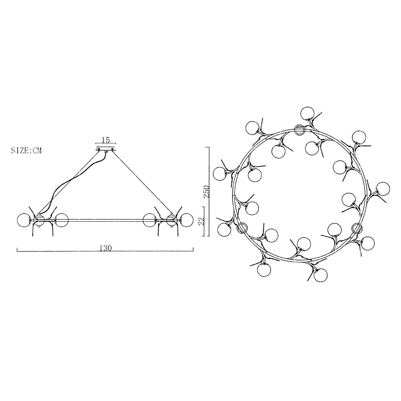 Подвесная люстра ImperiumLoft Matisse-R01 191865-26