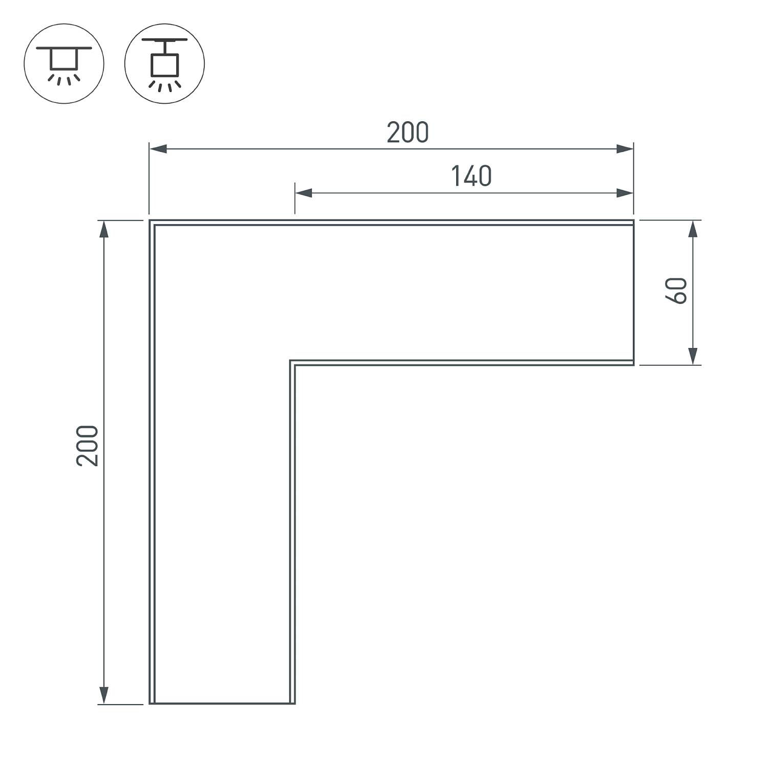 Угол Arlight 030141