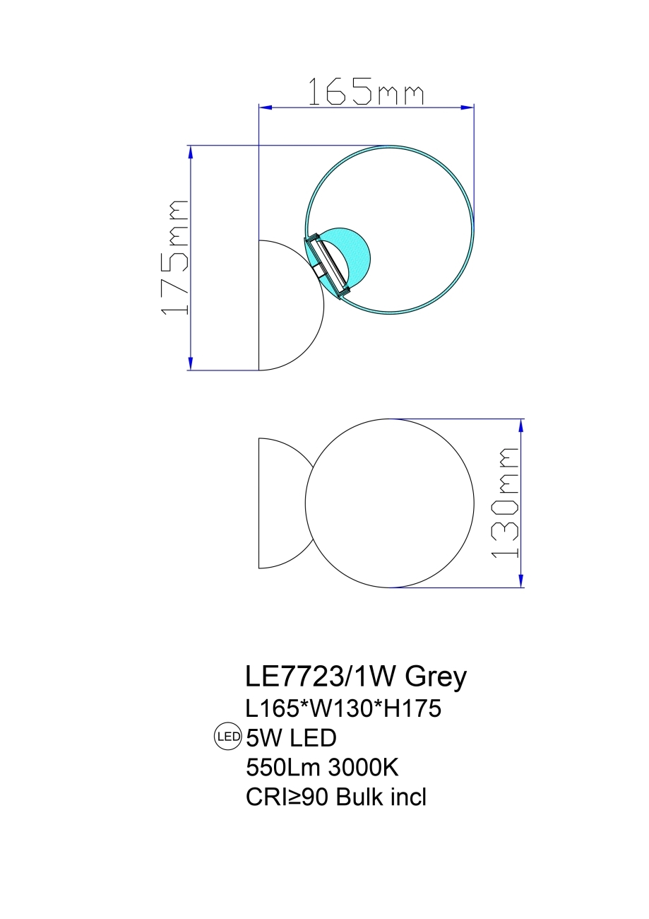 Настенное бра LEON Molecule LE7723/1W Chrome