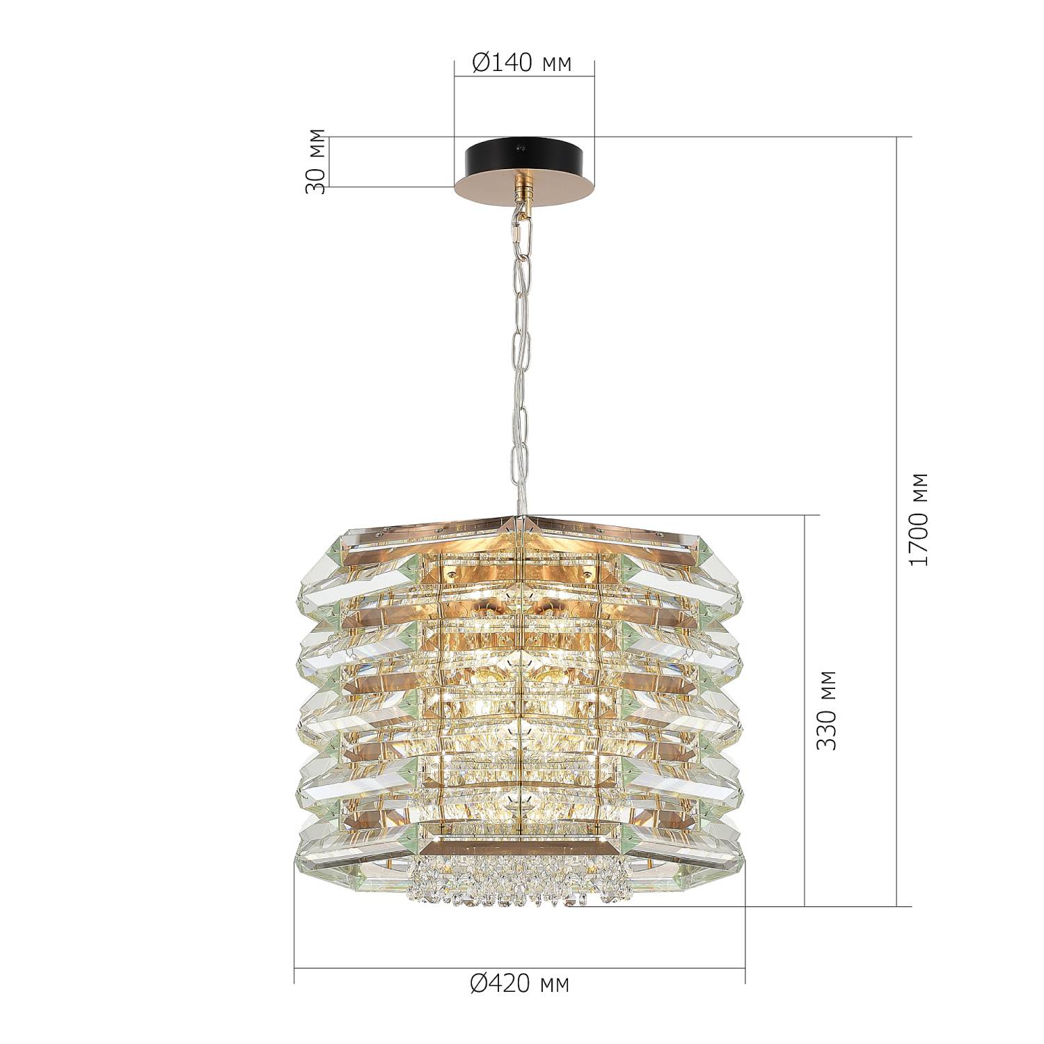 Подвесная люстра ST Luce Strozzi SL6137.203.08 Подвесная люстра ST Luce Strozzi SL6137.203.08