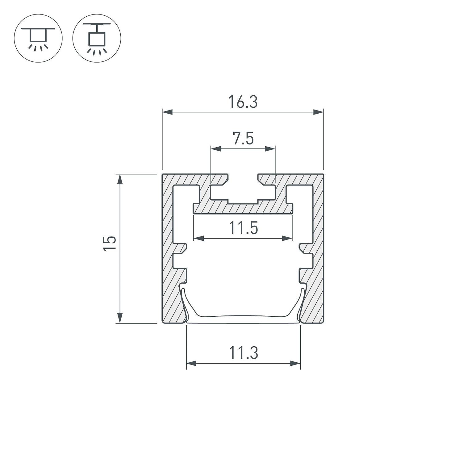 Профиль Arlight Pds 035020