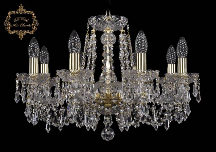 Подвесная хрустальная люстра 11.23 Art Classic 11.23.8.200.Gd.Dr