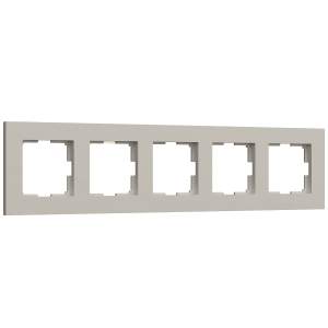 Рамка Werkel W0052917/ Рамка на 5 постов Slab (дымчатый софт)