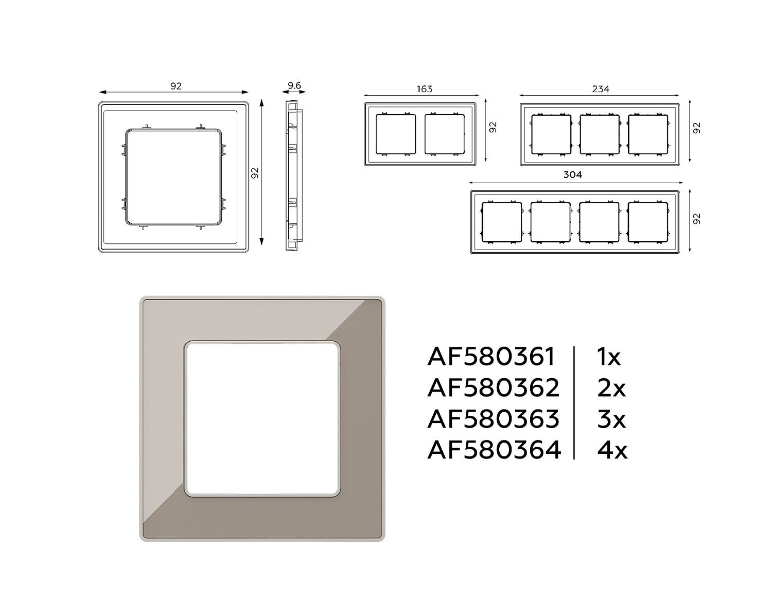 Рамка Ambrella Volt Arctic AF580362