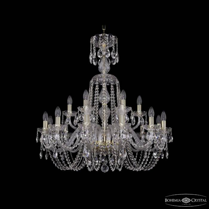Подвесная хрустальная люстра 1402 Bohemia 1402/12+6/300/XL-90 G