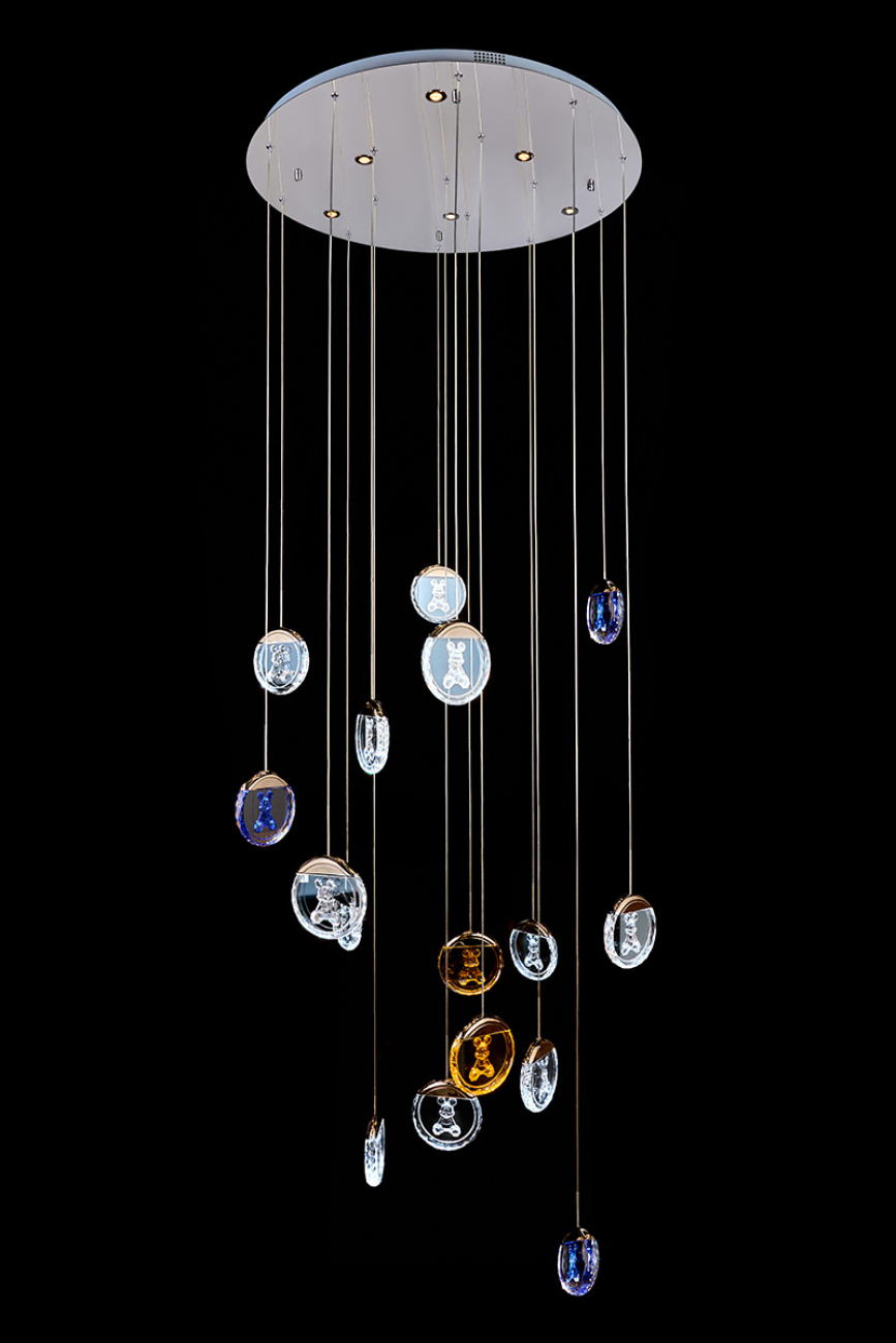 Люстра каскадная LEON Mickey LE7714/16 Black Chrome