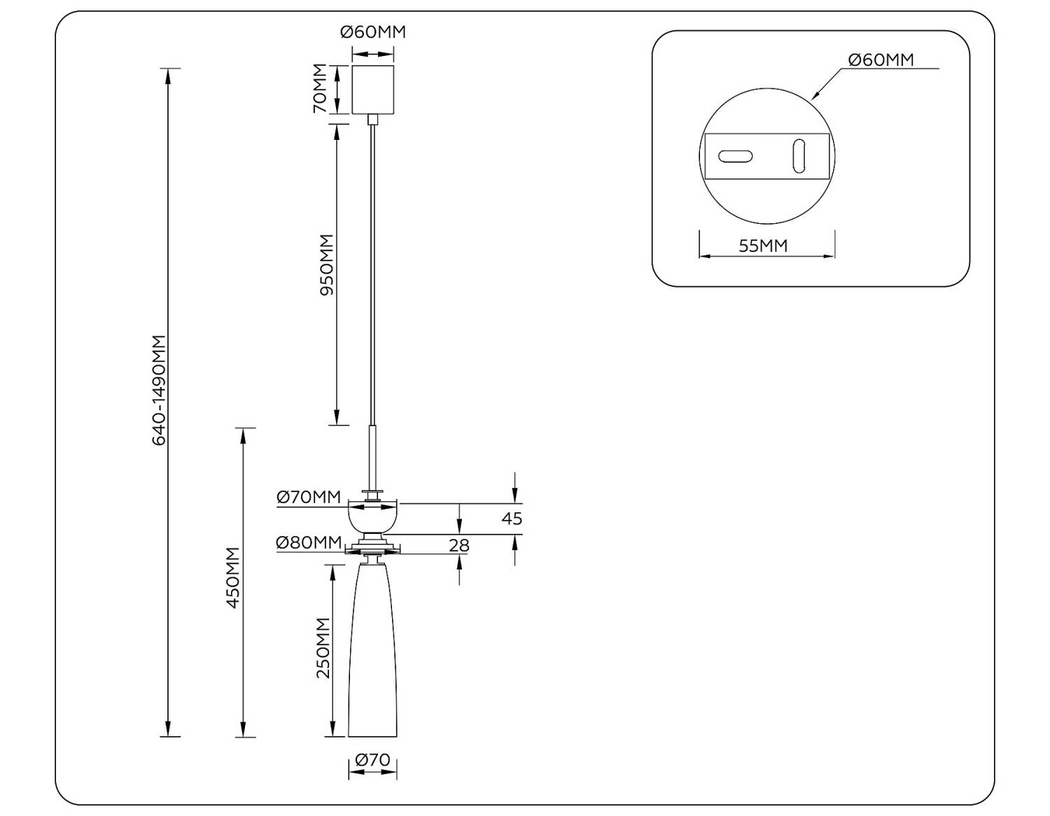 Светильник подвесной Ambrella Ceramo Modern LH75365