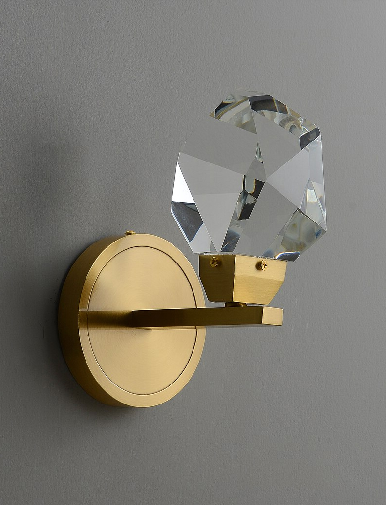 Настенное бра Delight Collection Crystal rock II 9701W/1 brass