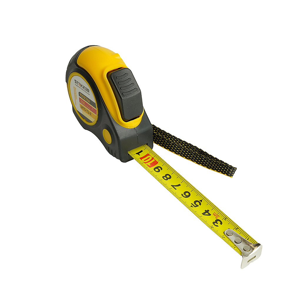 Рулетка, 3 м х 16 мм, прорезиненное покрытие, Stekker MTS-73-R 50201