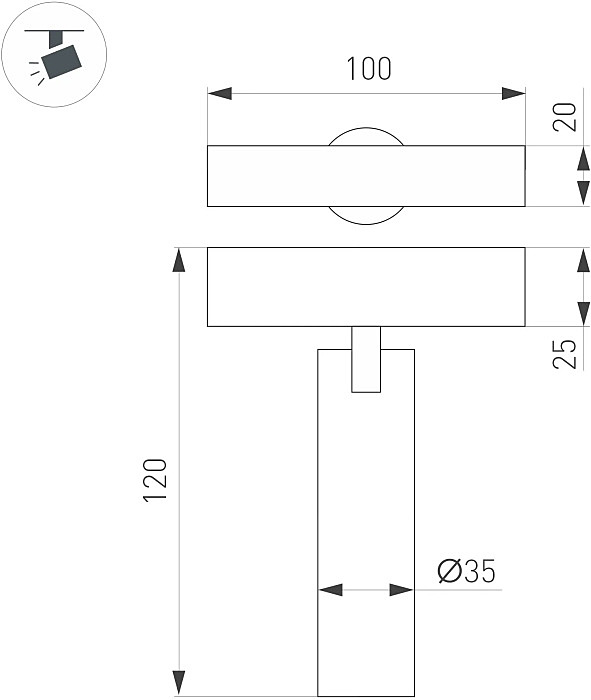 Трековый светильник Arlight Mag-25 050044