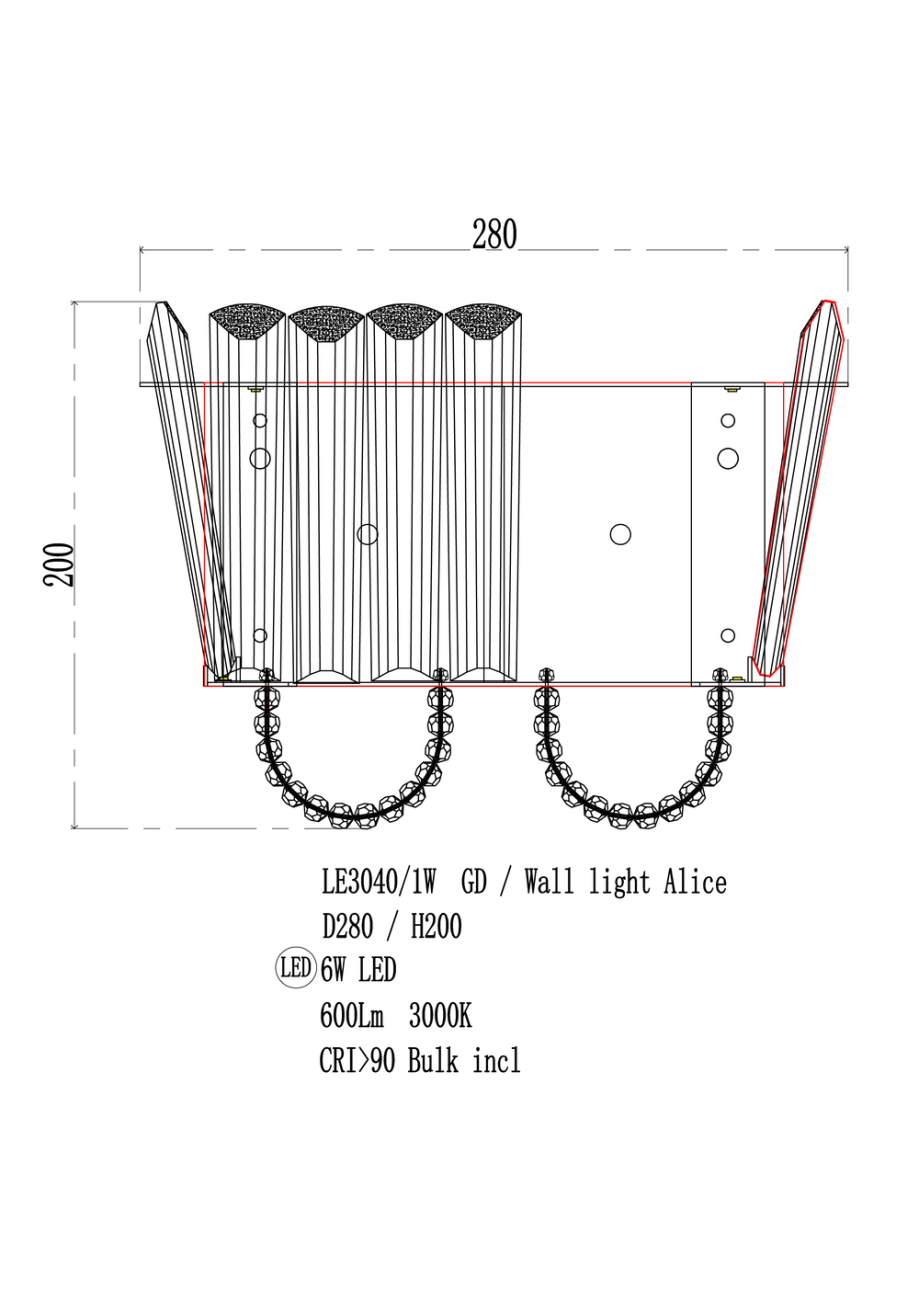 Настенное бра LEON Jade LE3040/1W GD