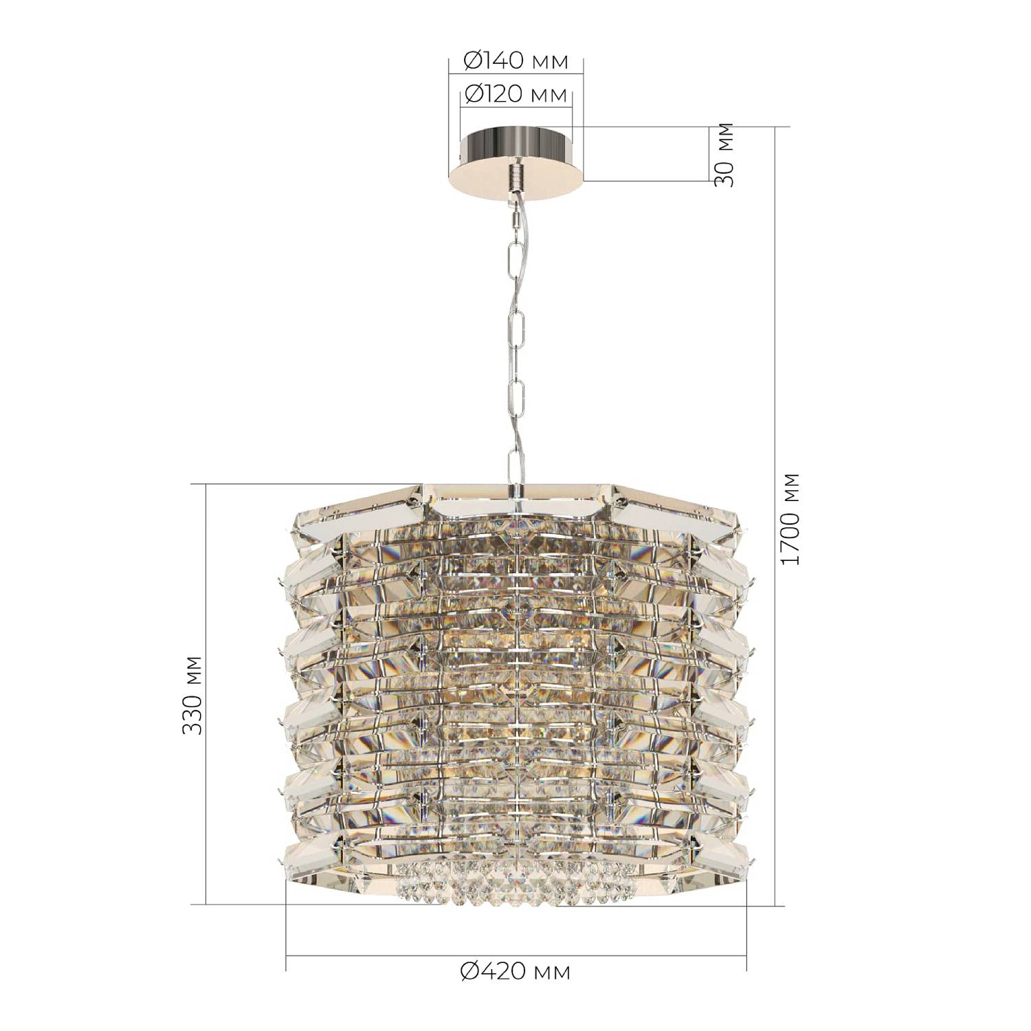 Подвесная люстра ST Luce Strozzi SL6137.103.08 Подвесная люстра ST Luce Strozzi SL6137.103.08