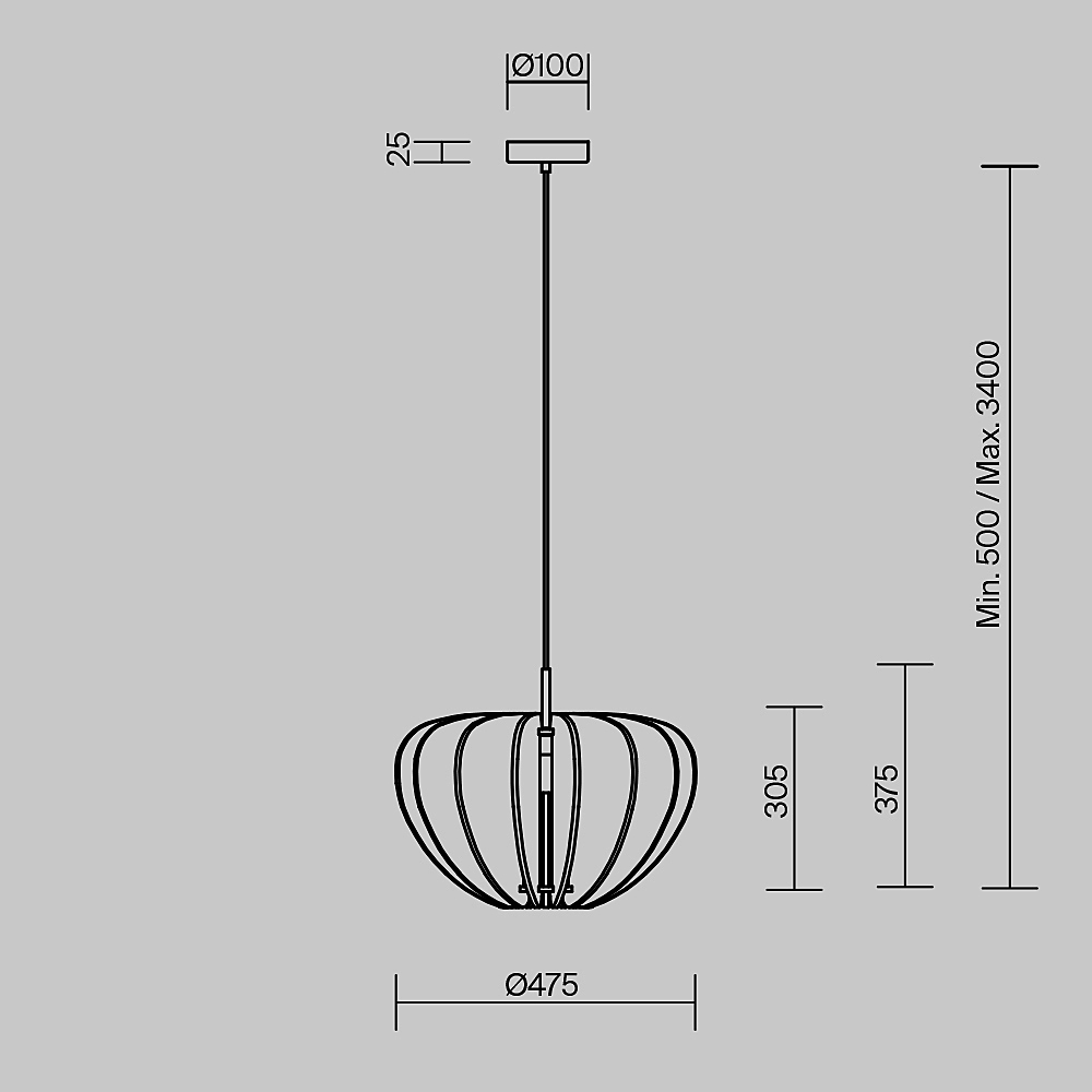 Светильник подвесной Maytoni Cambio MOD398PL-01S