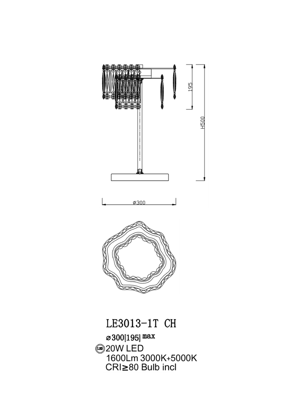 Настольная лампа LEON Chatelaine LE3013/1T CH