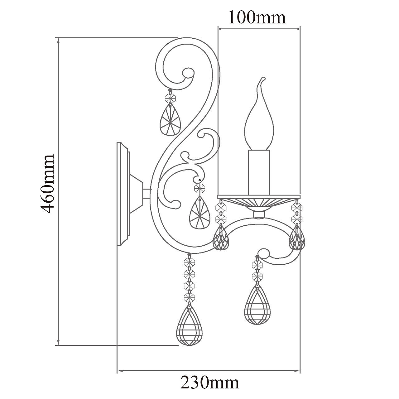 Настенное бра Chiaro Сюзанна 458020801