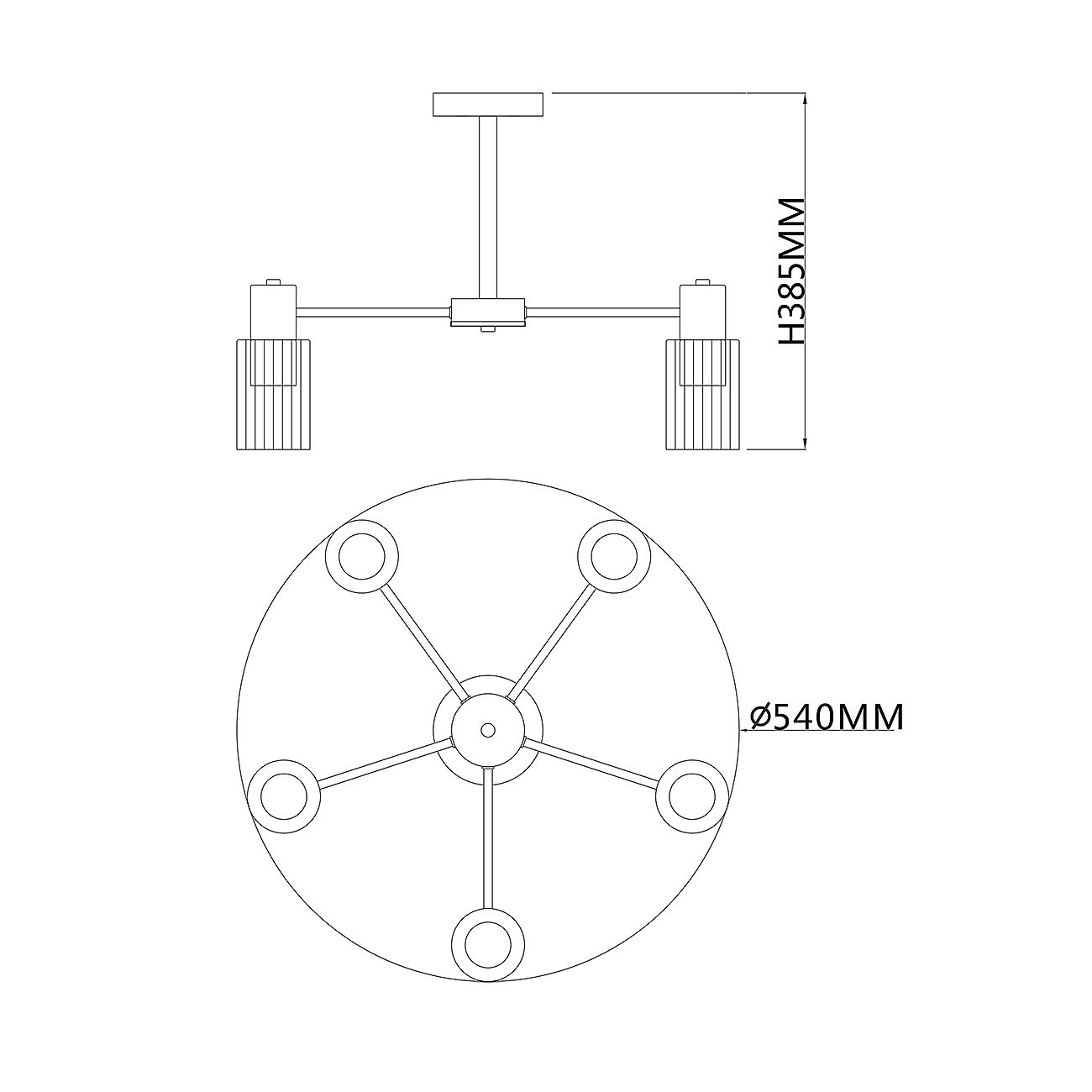 Потолочная люстра Escada Diversity 2120/5P Gold