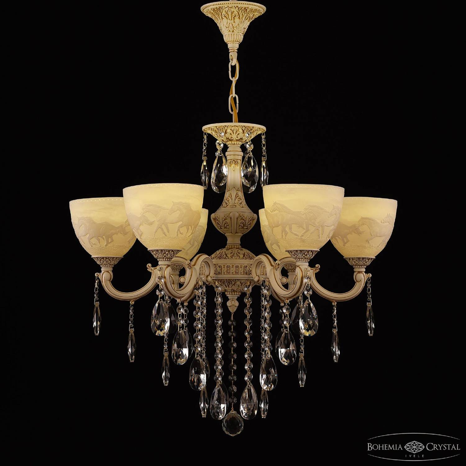 Подвесная люстра Bohemia AL7801 AL78101/6/175 B WMG P1 U Horse