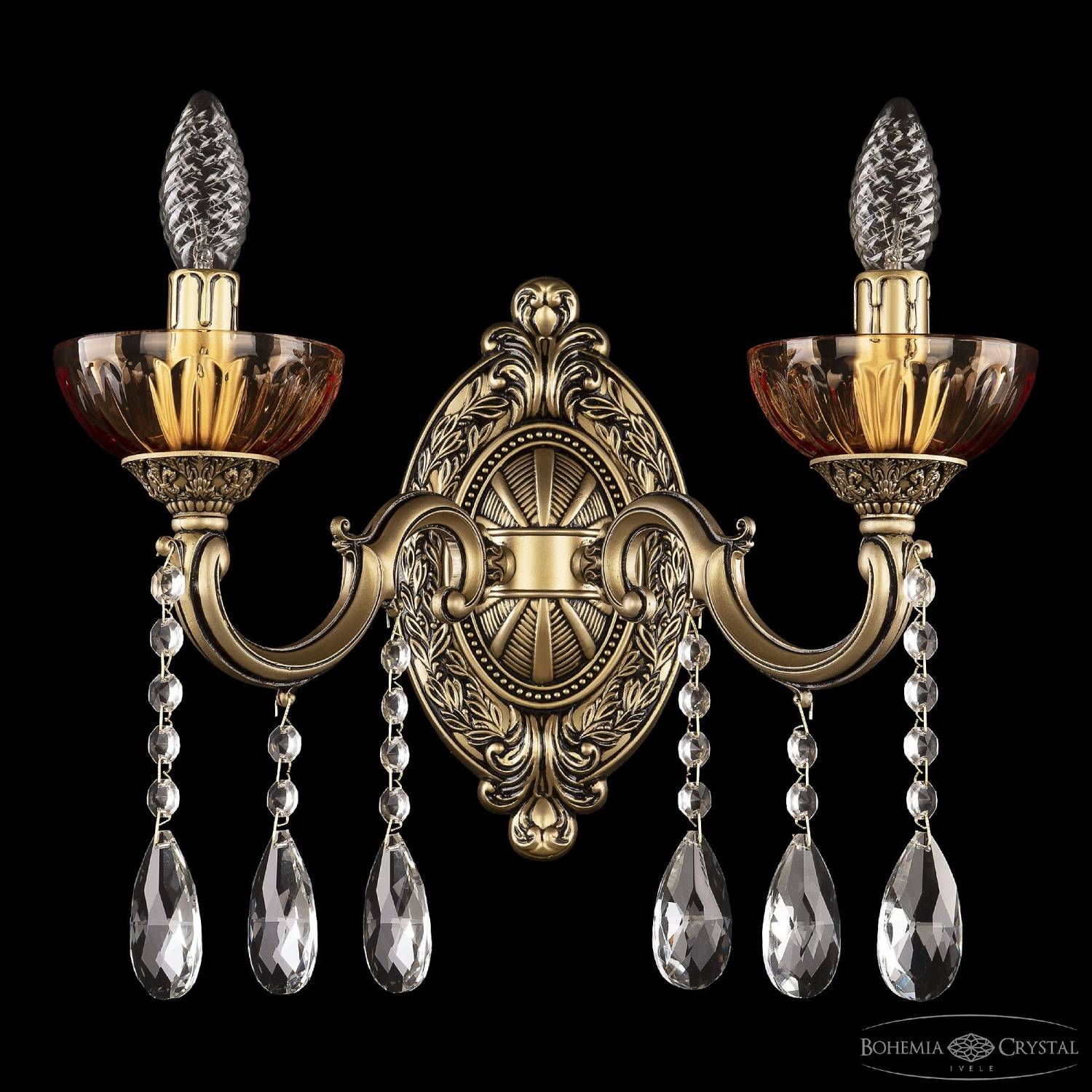 Настенное бра Bohemia AL7801 AL7801B10/2/175 A AGB P Amber/M-1H