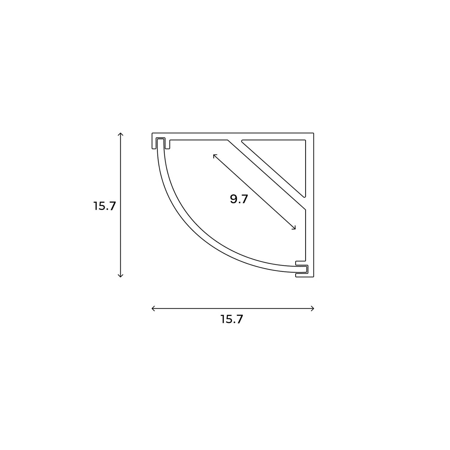Накладной угловой внутренний профиль для светодиодной ленты-2м, белый Hesby Lighting Line HSBL_0197