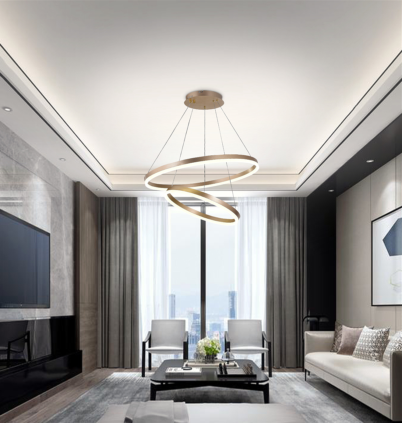 Подвесная люстра Natali Kovaltseva Oreol LED LAMPS 81299