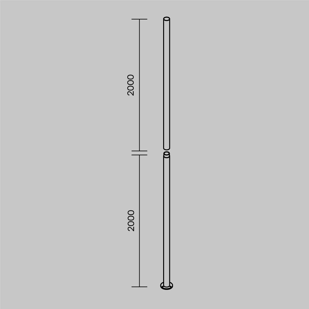 Столб для паркового светильника Maytoni Pillar O473P-GF Столб для паркового светильника Maytoni Pillar O473P-GF
