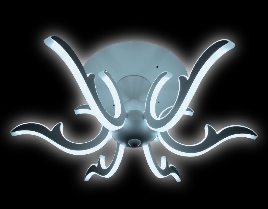 Потолочная люстра с пультом Orbital Klassika Ambrella FK77/6 WH 200W D720