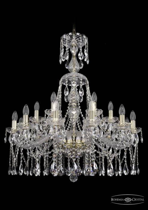 Подвесная хрустальная люстра 1413 Bohemia 1413/12+6/300/XL-95 G